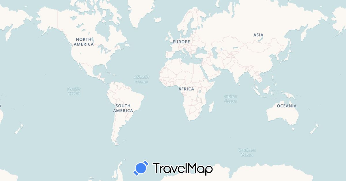 TravelMap itinerary: driving, boat in Angola, Belgium, Benin, Republic of the Congo, Côte d'Ivoire, Cameroon, Spain, France, United Kingdom, Ghana, Gambia, Guinea, Morocco, Mauritania, Namibia, Nigeria, Senegal, Togo, South Africa (Africa, Europe)